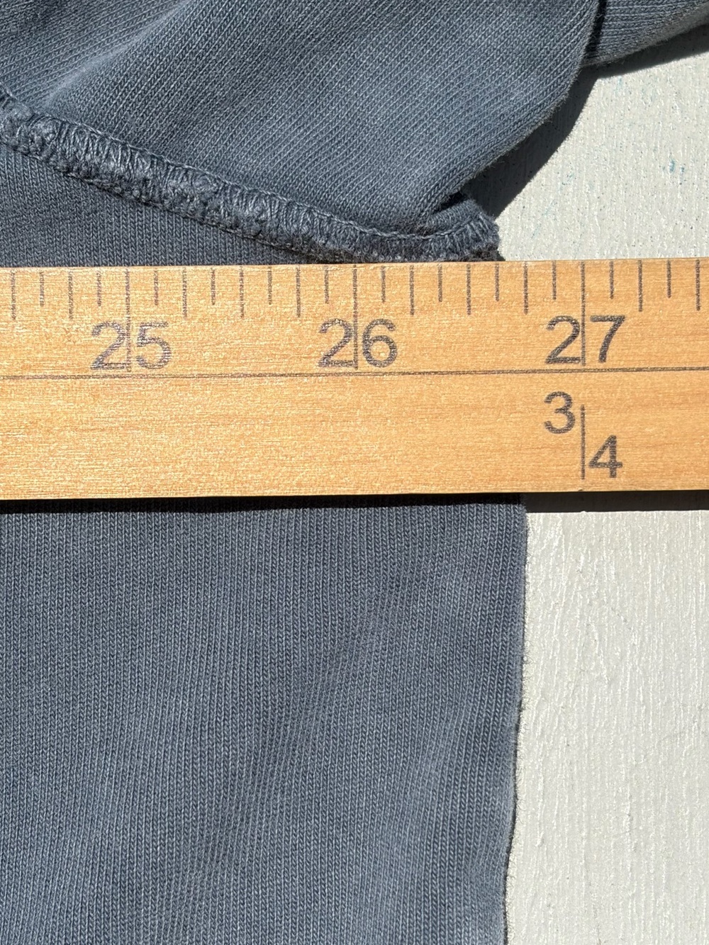 Men's Abercrombie and Fitch T-Shirt Gray Blue XL Solid Cropped Essentials City - Picture 9 of 10